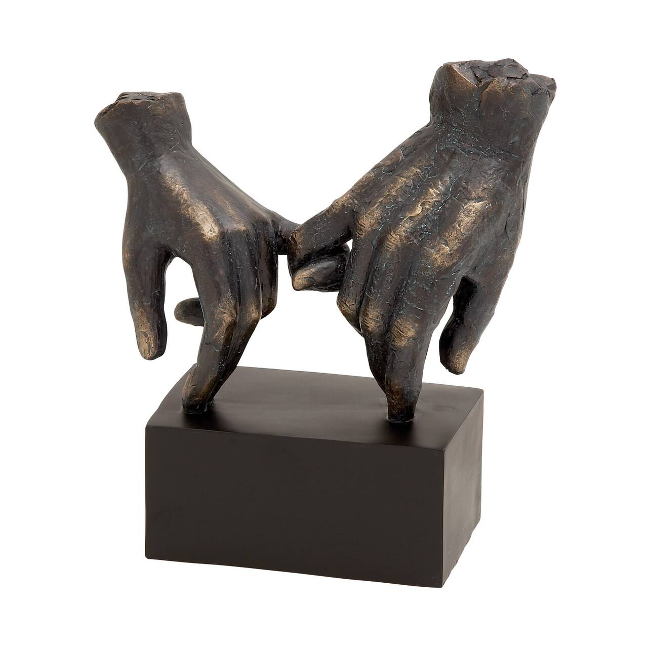 10" Black Polystone Traditional Pinky Swear Sculpture